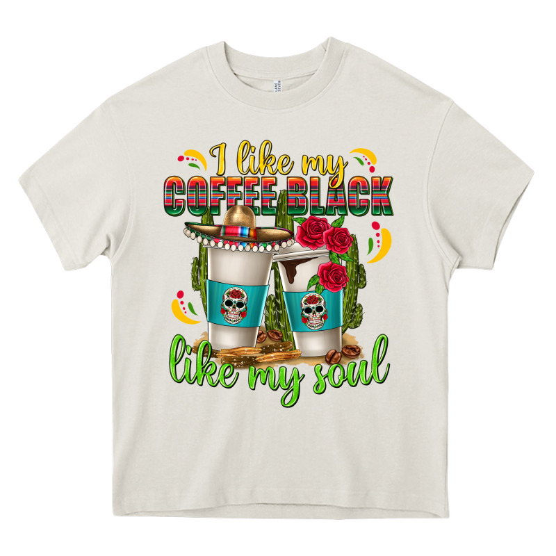 I Like My Coffee Black Like My Soul Heavy Core Tee by texasbilliewilder | Teevron
