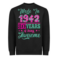 Black made in 1942, 80 years of being awesome kopya Heavyweight Sweatshirt - Jasminsmagicworld
