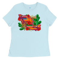 Baby Blue mexico map Ladies Tee - Zillion Design Studio