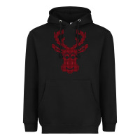 Black Christmas Deer Ugly Heavyweight Hoodie - Bettercallsaul