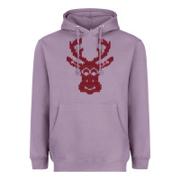 Lavender Christmas Deer Ugly Heavyweight Hoodie - Bettercallsaul