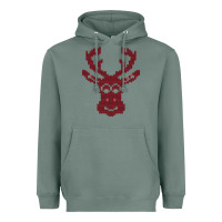 Sage Christmas Deer Ugly Heavyweight Hoodie - Bettercallsaul
