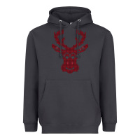 Smoke Christmas Deer Ugly Heavyweight Hoodie - Bettercallsaul