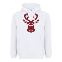 White Christmas Deer Ugly Heavyweight Hoodie - Bettercallsaul