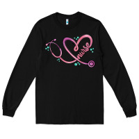 Black nurse heart Long Sleeve Tee - MaliasSmallBusiness