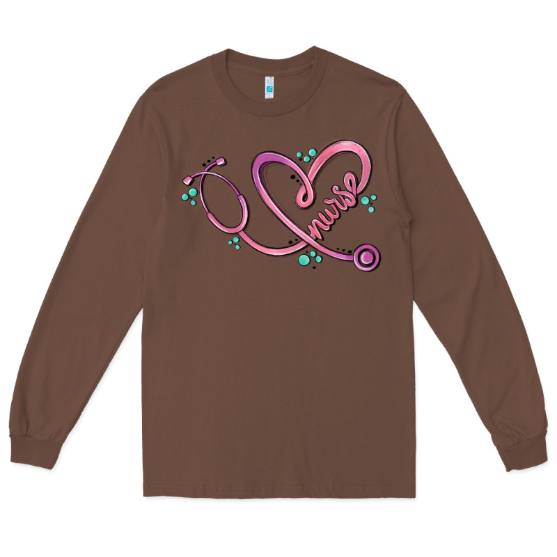 Nurse Heart Long Sleeve Tee by MaliasSmallBusiness | Teevron