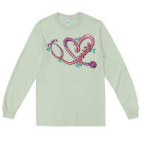 Matcha nurse heart Long Sleeve Tee - MaliasSmallBusiness