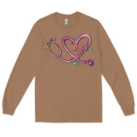 Toasted Coconut nurse heart Long Sleeve Tee - MaliasSmallBusiness