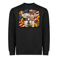 Black 4th of july llama Heavyweight Sweatshirt - LillyAllenDesigns