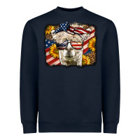 Navy 4th of july llama Heavyweight Sweatshirt - LillyAllenDesigns