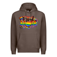 Coffee Proud Mom leopard Premium Hoodie - NancyCooperArtShop