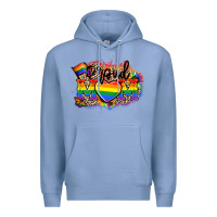 Colony Blue Proud Mom leopard Premium Hoodie - NancyCooperArtShop