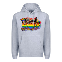 Heather Grey Proud Mom leopard Premium Hoodie - NancyCooperArtShop