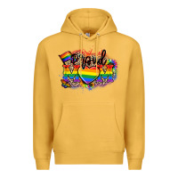 Mustard Proud Mom leopard Premium Hoodie - NancyCooperArtShop