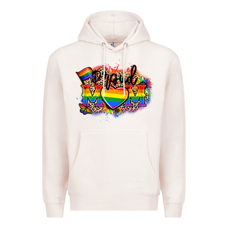 Proud Mom Leopard Premium Hoodie by NancyCooperArtShop | Teevron