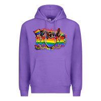 Purple Proud Mom leopard Premium Hoodie - NancyCooperArtShop