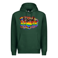 Sports Green Proud Mom leopard Premium Hoodie - NancyCooperArtShop