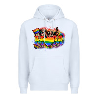 White Proud Mom leopard Premium Hoodie - NancyCooperArtShop