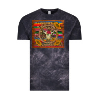 Cloud Black serape sunflowers bull skull background Vintage Tee - Artiststas