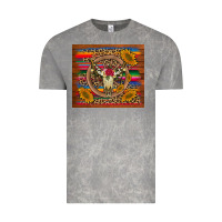 Serape Sunflowers Bull Skull Background Vintage Tee | Teevron