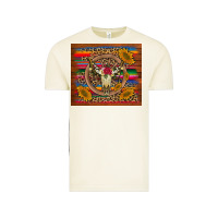 Vintage Arctic serape sunflowers bull skull background Vintage Tee - Artiststas
