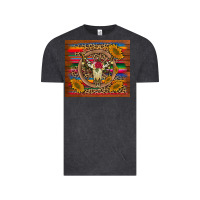 Vintage Black serape sunflowers bull skull background Vintage Tee - Artiststas