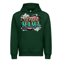 Forest Green blessed mama Urban Hoodie - OliviaCreatesArt