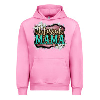 Fuchsia Pink blessed mama Urban Hoodie - OliviaCreatesArt