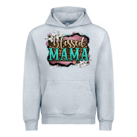 Heather Grey blessed mama Urban Hoodie - OliviaCreatesArt