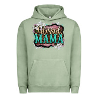 Pigment Oil Green blessed mama Urban Hoodie - OliviaCreatesArt