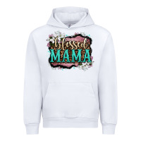 White blessed mama Urban Hoodie - OliviaCreatesArt
