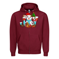 Burgundy joy christmas with snowman bbs Zipper Hoodie - BundleAndBundleShop