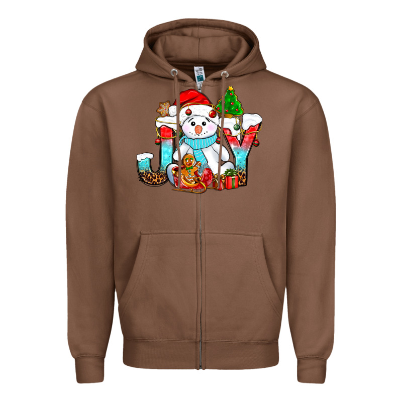 Joy Christmas With Snowman Bbs Zipper Hoodie by BundleAndBundleShop | Teevron