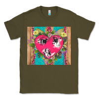 Army Green v.d cow and heart Classic Tee - AdoDesignShop