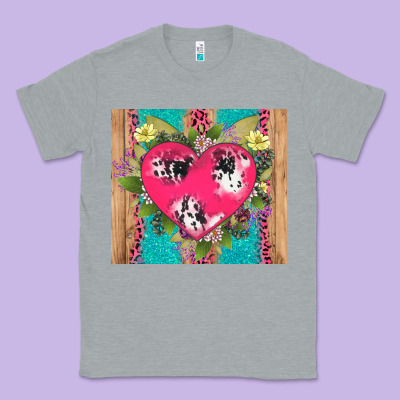 V.d Cow And Heart Classic Tee Designed By Adodesignshop