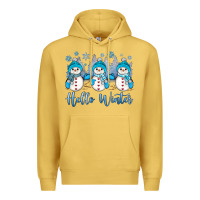 Antique Gold snowman hello winter Premium Hoodie - JahusDesignShop