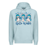 Blue Mist snowman hello winter Premium Hoodie - JahusDesignShop