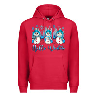 Cardinal snowman hello winter Premium Hoodie - JahusDesignShop