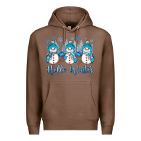 Chestnut snowman hello winter Premium Hoodie - JahusDesignShop