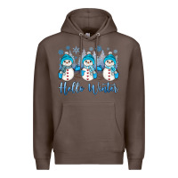 Coffee snowman hello winter Premium Hoodie - JahusDesignShop