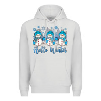 Dove Grey snowman hello winter Premium Hoodie - JahusDesignShop