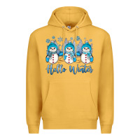 Mustard snowman hello winter Premium Hoodie - JahusDesignShop