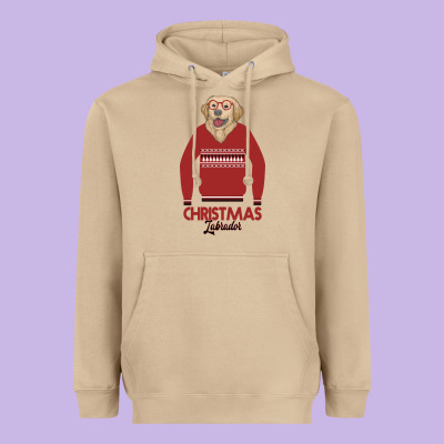 Christmas Labrador Heavyweight Hoodie Designed By Bettercallsaul