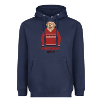 Navy Christmas Labrador Heavyweight Hoodie - Bettercallsaul
