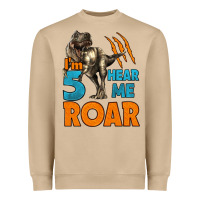 Mushroom i'm five hear me roar dinosaur birthday Heavyweight Sweatshirt - LillyAllenDesigns
