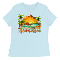 Baby Blue tennessee summer billie wilder Ladies Tee - texasbilliewilder