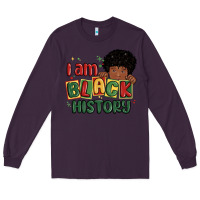 Plum i am black history black boy Long Sleeve Tee - MaliasSmallBusiness