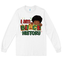 White i am black history black boy Long Sleeve Tee - MaliasSmallBusiness