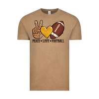 Vintage Coffee peace love football Vintage Tee - AdoDesignShop
