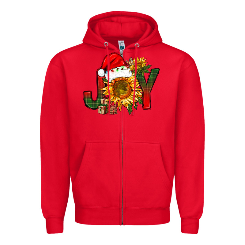 Joy Christmas With Sunflower Bbs Zipper Hoodie by BundleAndBundleShop | Teevron